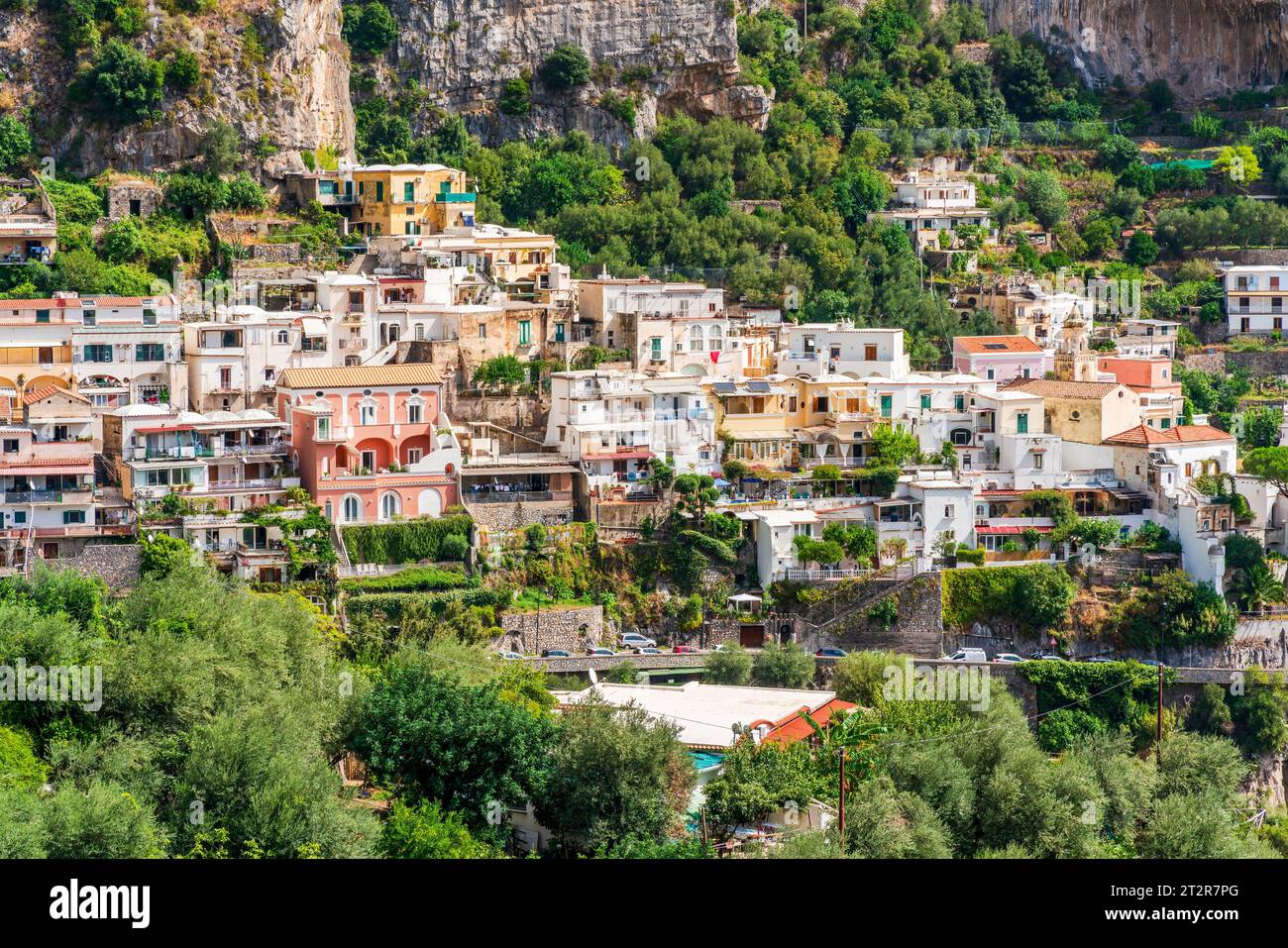 Positano - village pittoresque sur la côte amalfitaine en Campanie, Italie, une destination de voyage populaire en Europe Banque D'Images