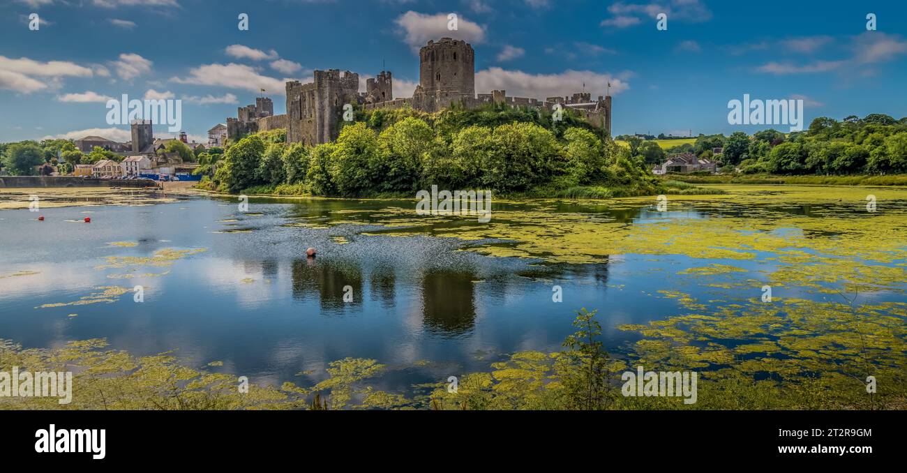 Château de Pembroke, pays de Galles, Royaume-Uni. Banque D'Images