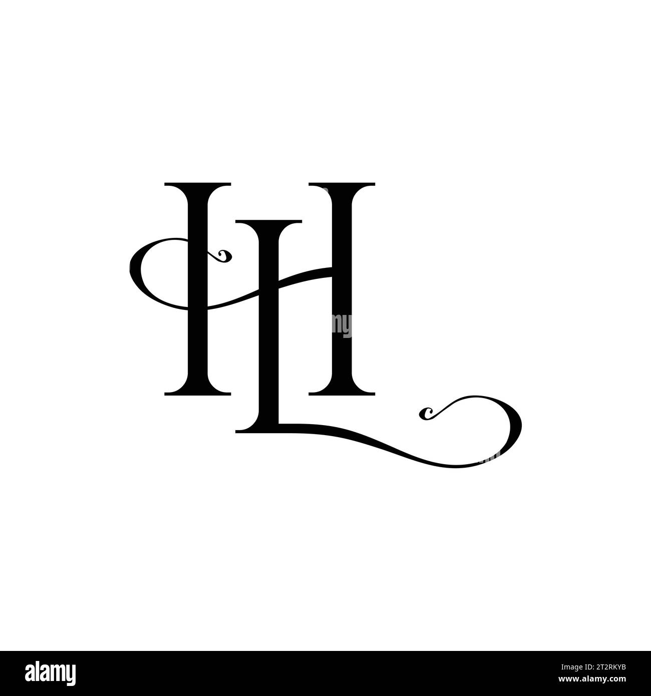 Logo HL, monogramme HL, initiales LH logo, lettre LH logo, élégant, icône, vecteur Illustration de Vecteur