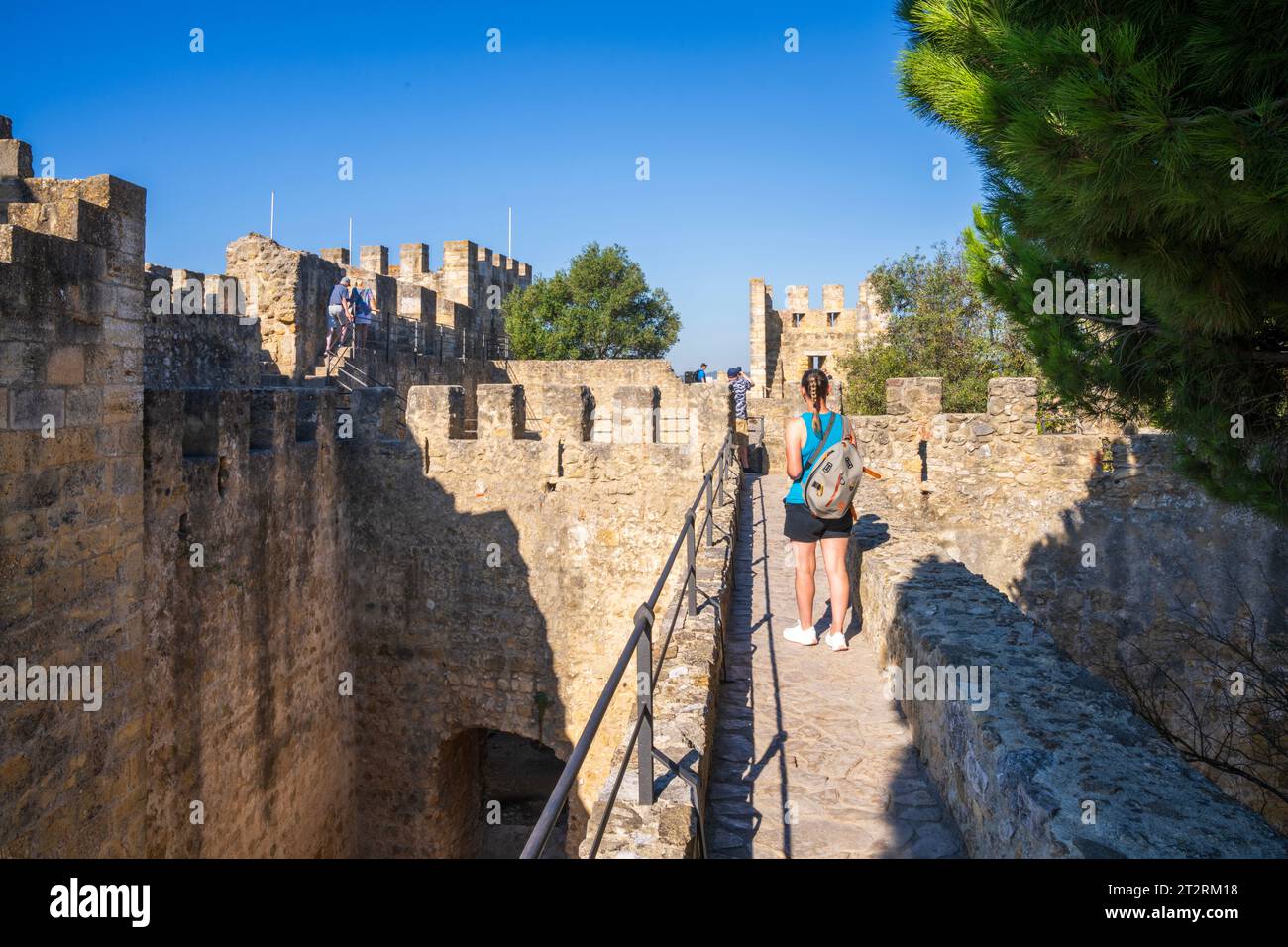 St. Château George Lisbonne, Portugal, Europe Banque D'Images