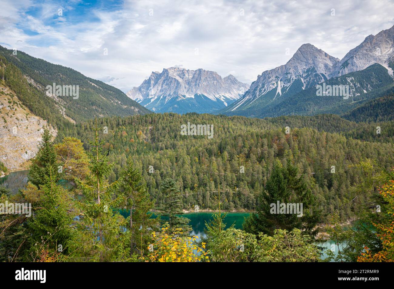 Vue panoramique depuis le Fernpass en Autriche Banque D'Images