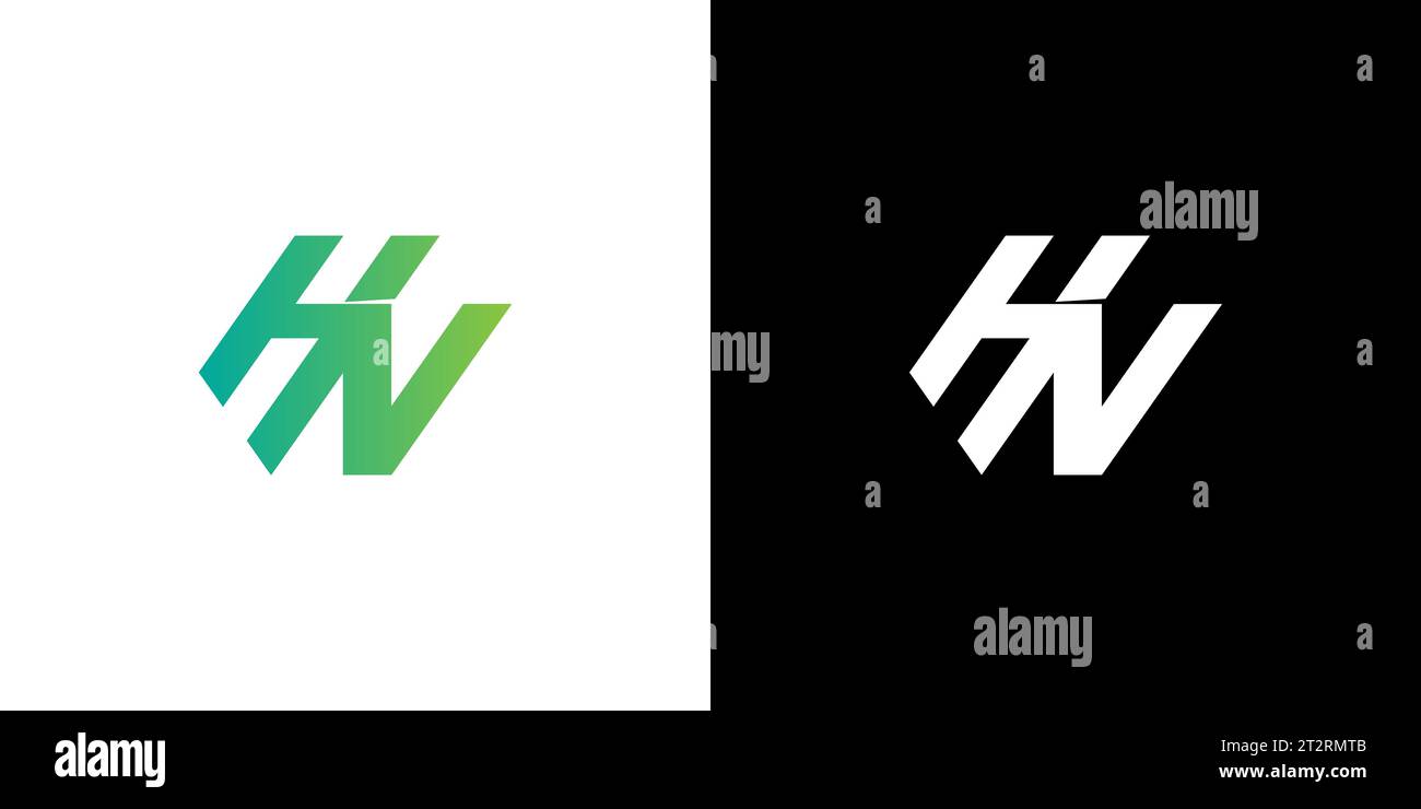 Logo HN, monogramme HN, logo HN initial, lettre logo HN, icône, vecteur Illustration de Vecteur