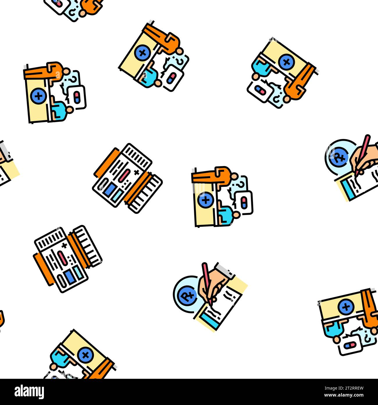 vecteur de modèle sans couture de pharmacie de vente au détail Illustration de Vecteur