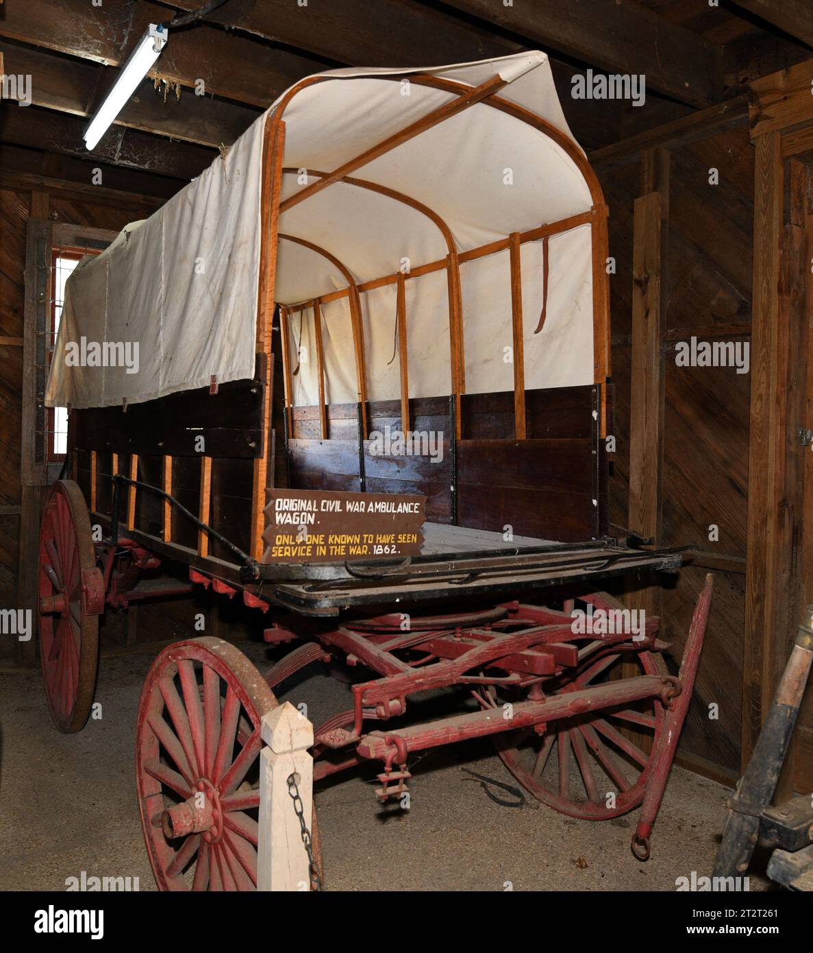 Ambulance de la guerre civile. Banque D'Images