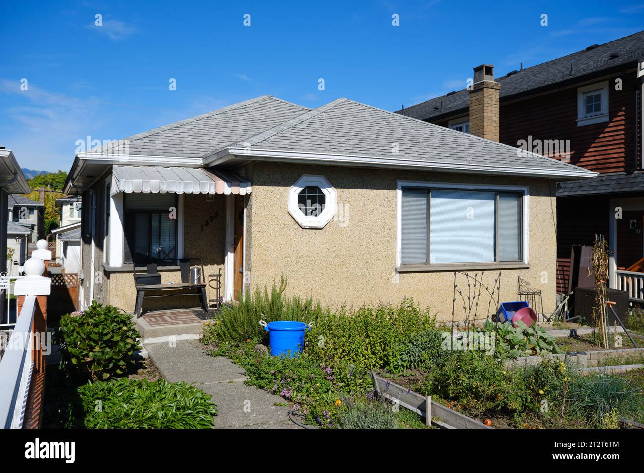 Maison unifamiliale vintage d'East Vancouver Banque D'Images