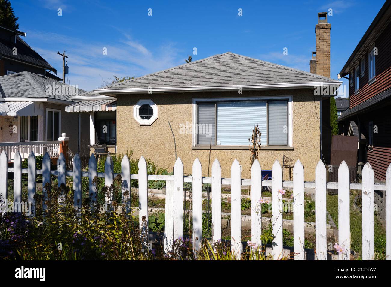 Maison unifamiliale vintage d'East Vancouver Banque D'Images