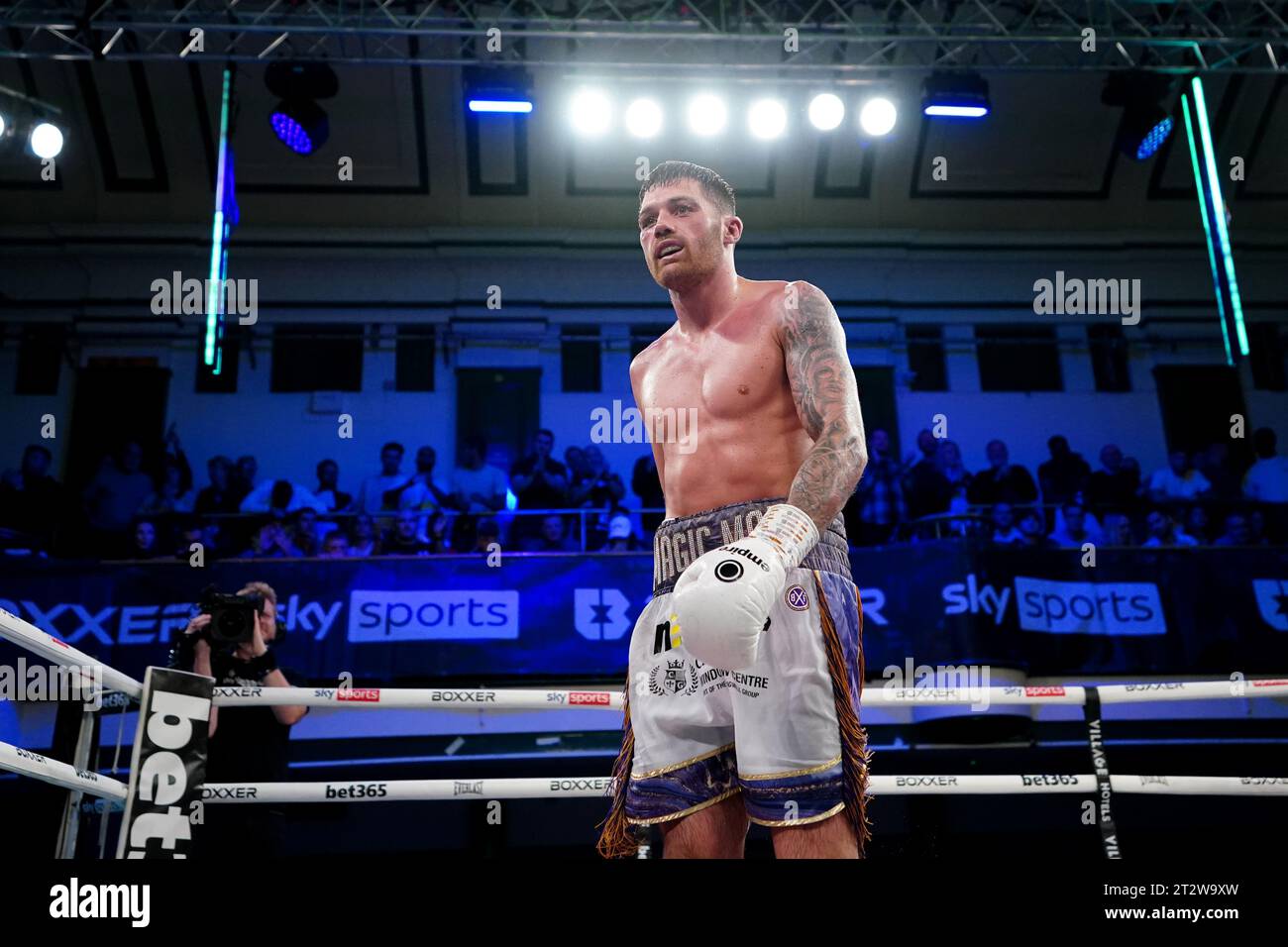 Sam Gilley à York Hall, Londres. Date de la photo : Samedi 21 octobre 2023. Banque D'Images