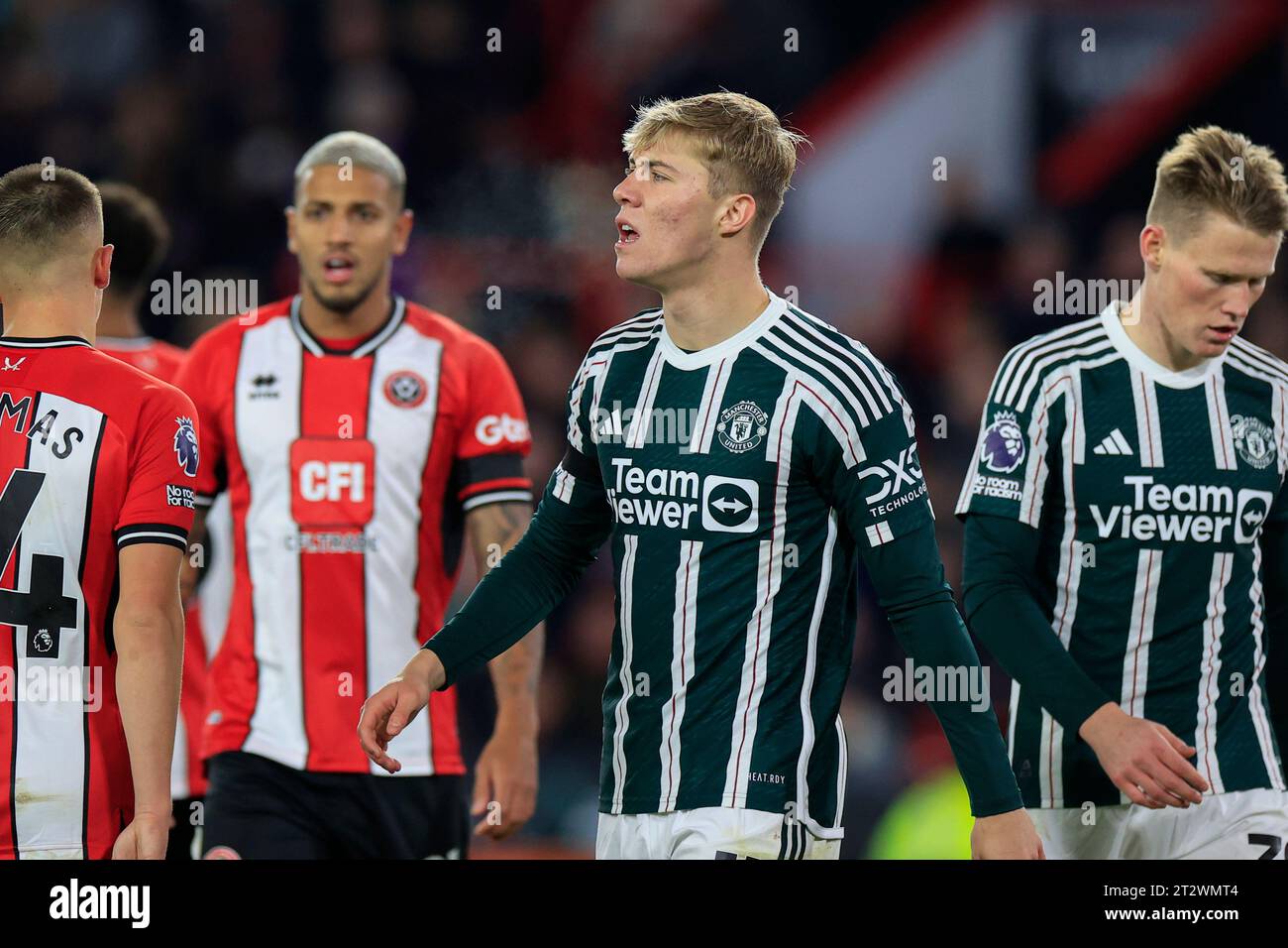 Sheffield, Royaume-Uni. 21 octobre 2023. Rasmus Hojlund #11 de Manchester United lors du match de Premier League Sheffield United vs Manchester United à Bramall Lane, Sheffield, Royaume-Uni, le 21 octobre 2023 (photo de Conor Molloy/News Images) à Sheffield, Royaume-Uni le 10/21/2023. (Photo de Conor Molloy/News Images/Sipa USA) crédit : SIPA USA/Alamy Live News Banque D'Images