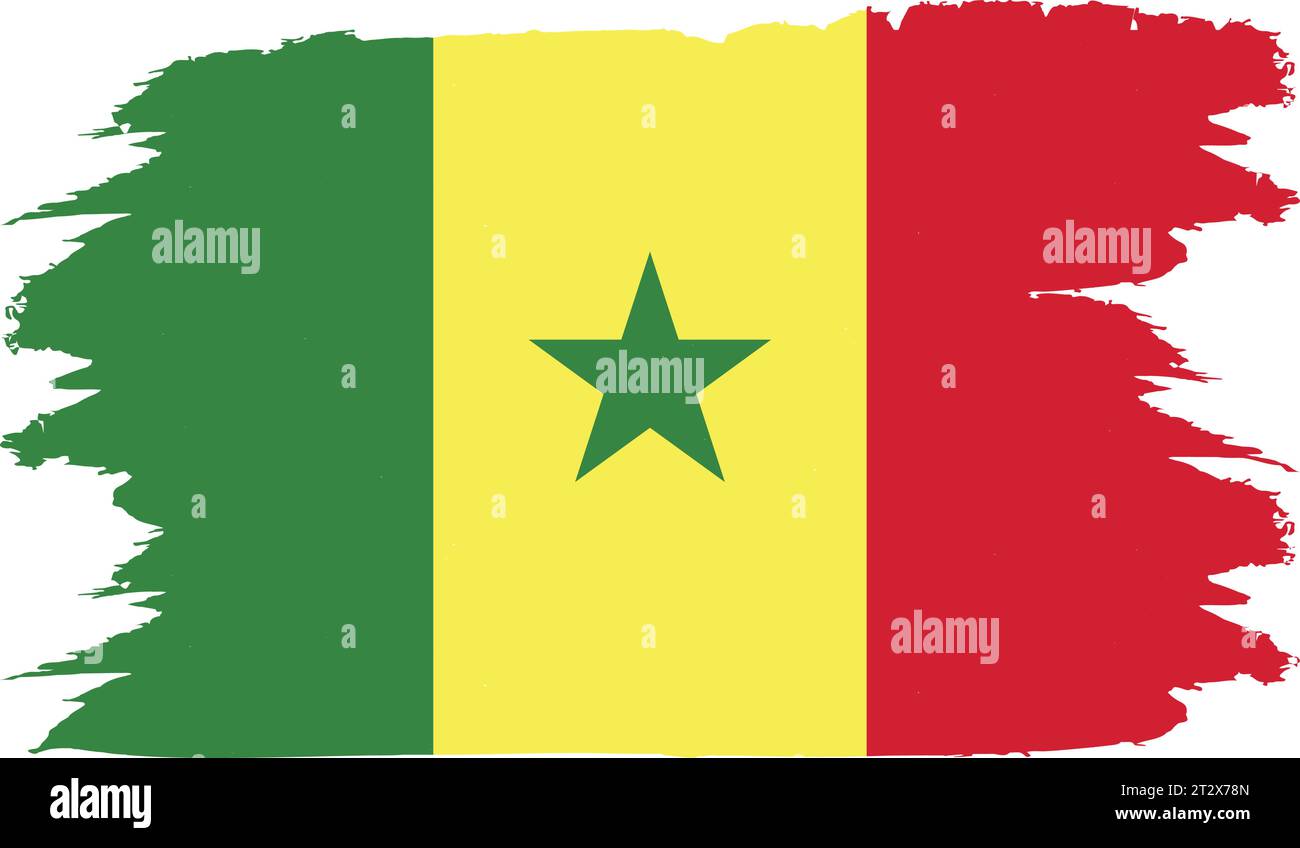 Le vecteur du drapeau officiel du Sénégal colore une représentation vectorielle Illustration de Vecteur