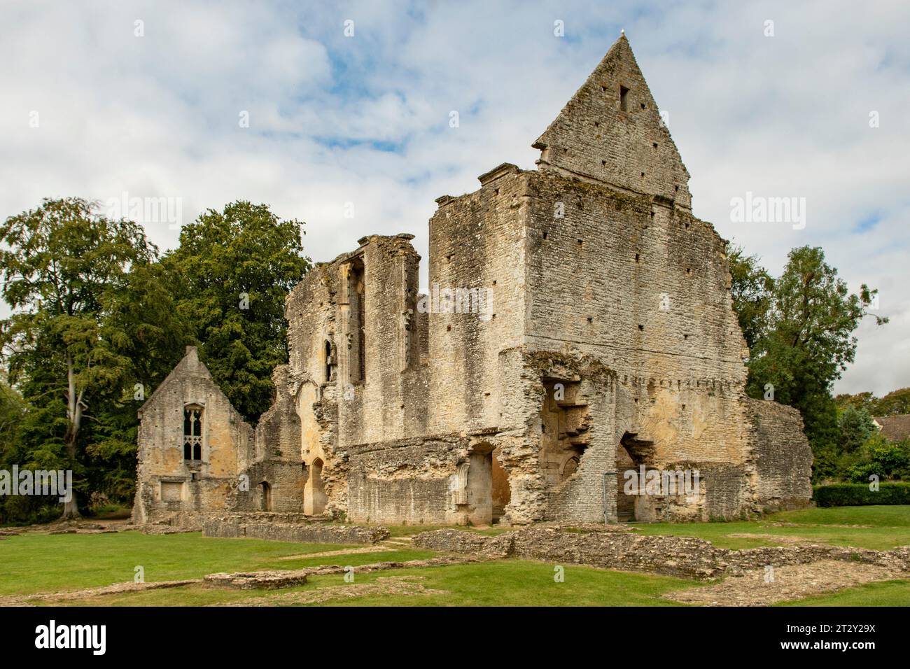 Ruines de Minster Lovell Hall, Minster Riding, Oxfordshire, Angleterre Banque D'Images