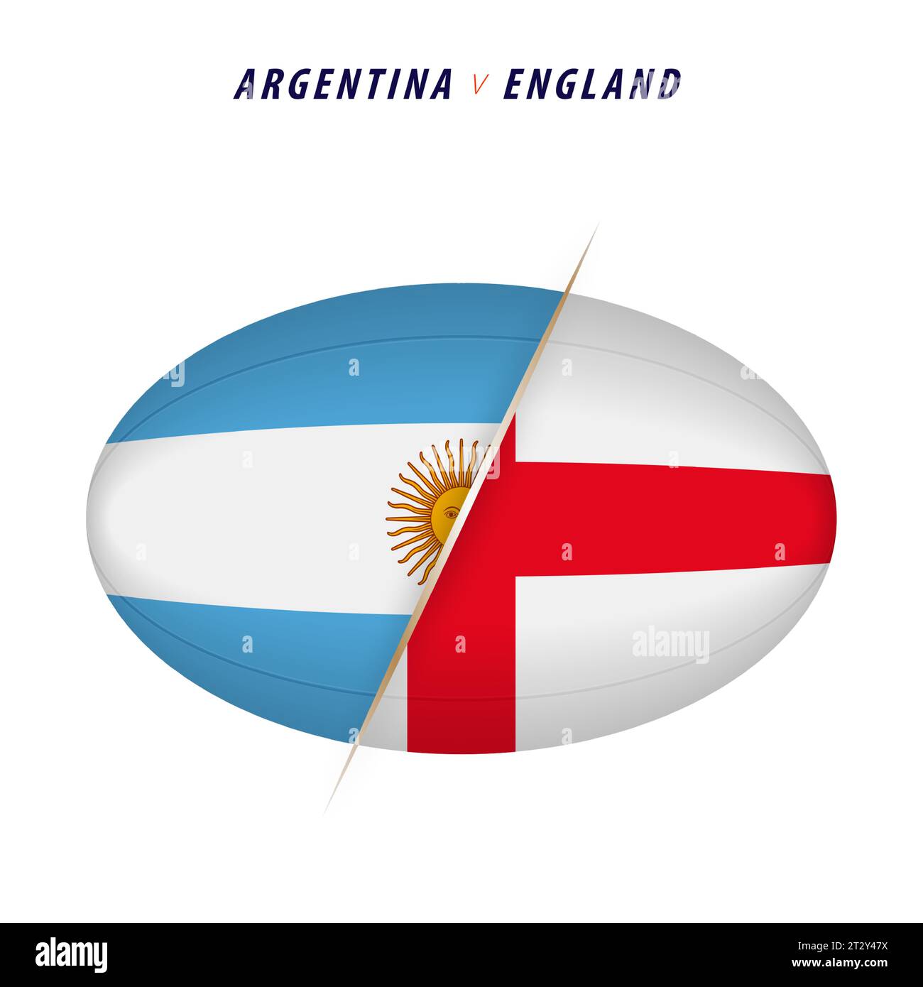 Compétition de rugby Argentine vs Angleterre. Rugby contre icône pour la finale de bronze. Illustration vectorielle. Illustration de Vecteur