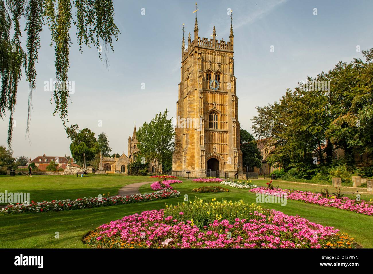 Le clocher d'Abbey Park, Evesham, Worcestershire, Angleterre Banque D'Images