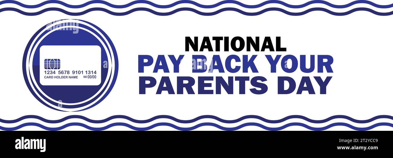 National remboursez vos parents. Concept de vacances. Modèle pour arrière-plan, bannière, carte, affiche avec inscription de texte. Illustration vectorielle. Illustration de Vecteur