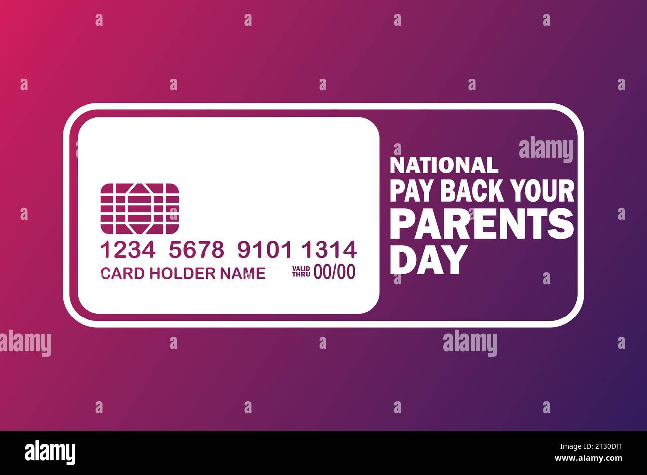 National remboursez vos parents. Illustration vectorielle. Convient pour carte de voeux, affiche et bannière Illustration de Vecteur