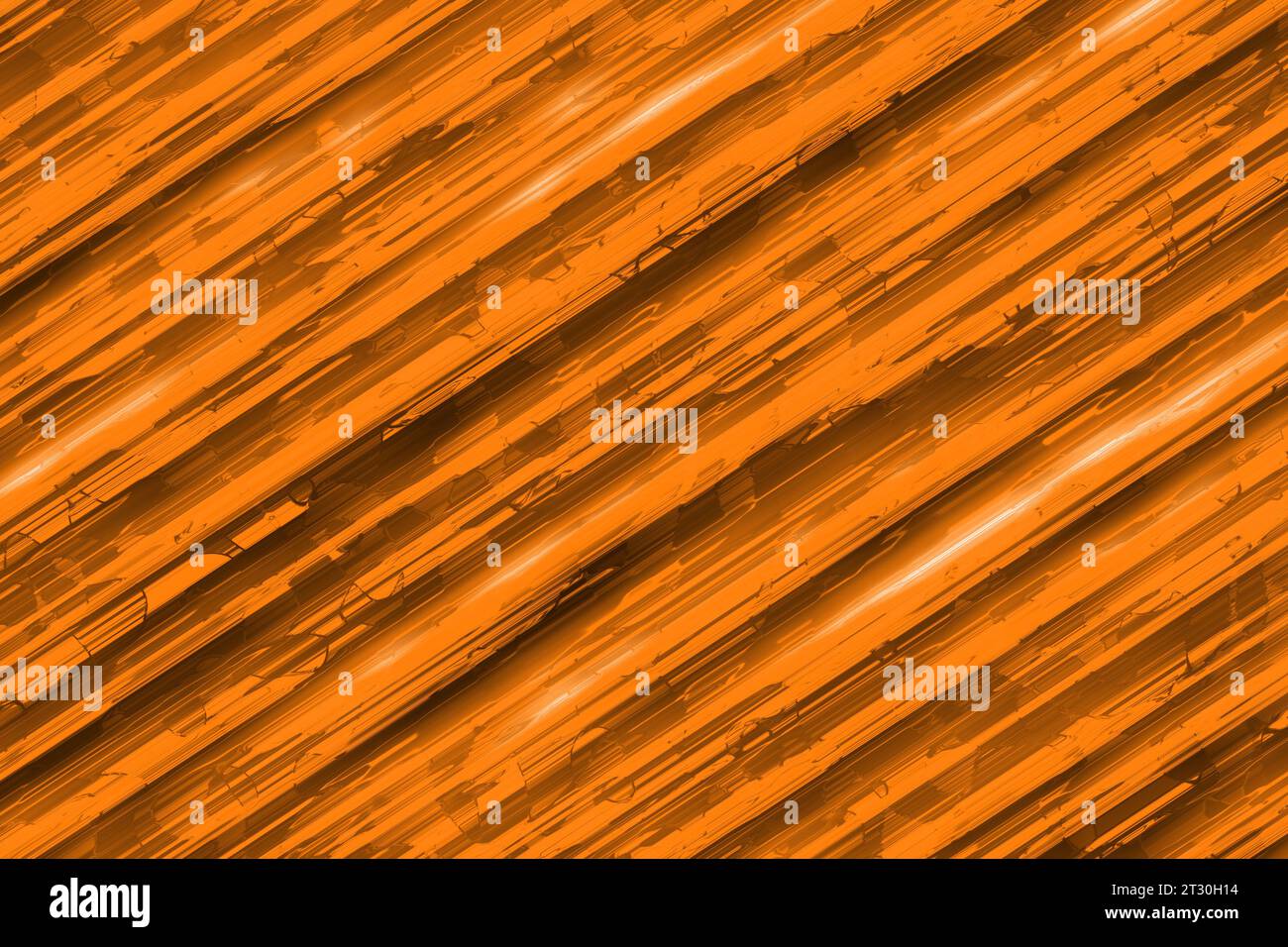 belle illustration de texture cg de rayures métalliques brutes réfléchissantes orange Banque D'Images
