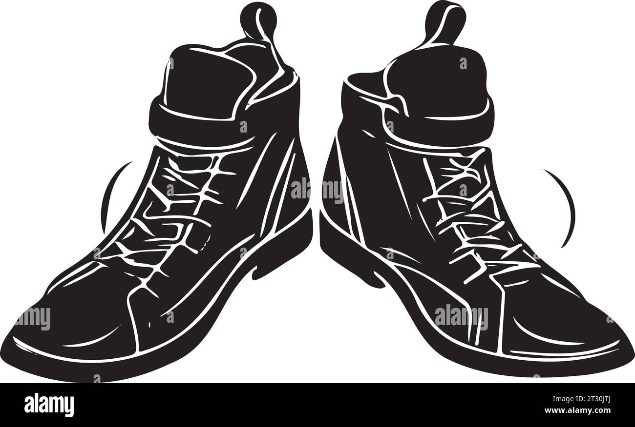 Paire de chaussures vecteur de logo Illustration de Vecteur