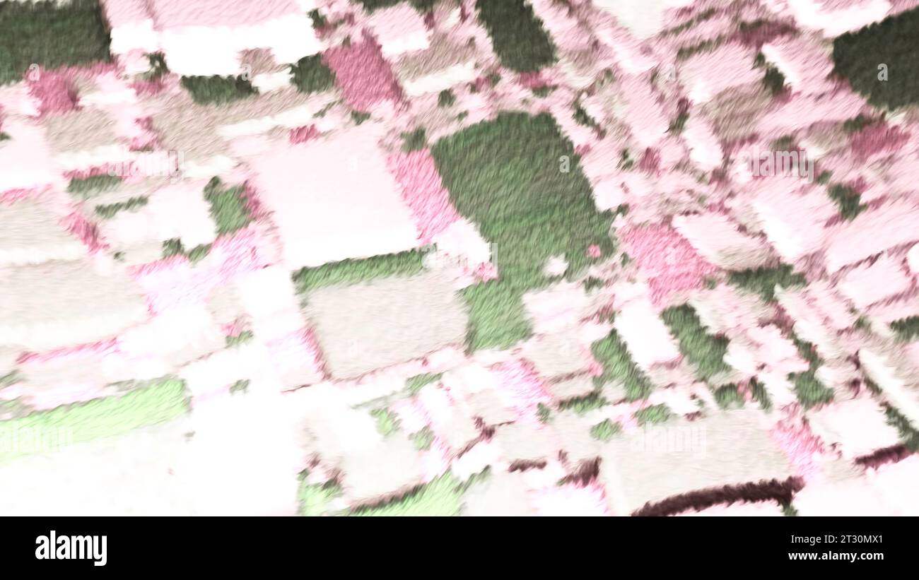 Fond lumineux géométrique. Mouvement. Une abstraction légère faite de murs et de rectangles qui se déplacent dans des directions différentes. Banque D'Images