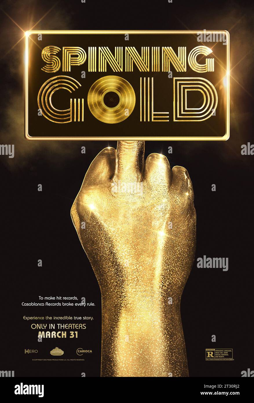 Affiche en film Spinning Gold Banque D'Images
