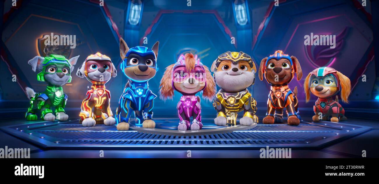 PAW PATROL le film puissant PAW PATROL Pups Banque D'Images