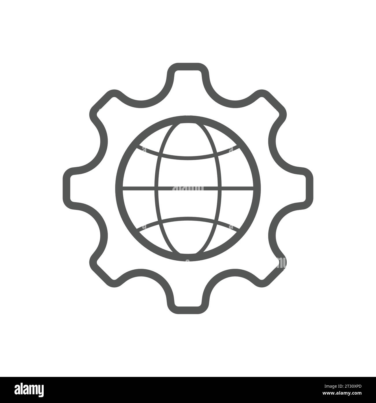 Illustration de l'icône de contour vectoriel de réglage global. Contour modifiable. SPE 10. Illustration de Vecteur