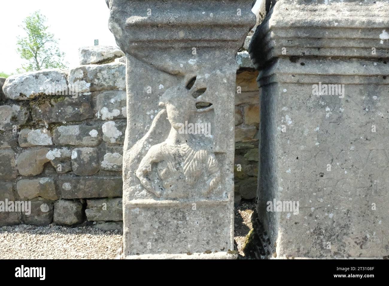 Brocolitia, Temple de Mithras, carrawburgh, mur d'hadrien, Banque D'Images