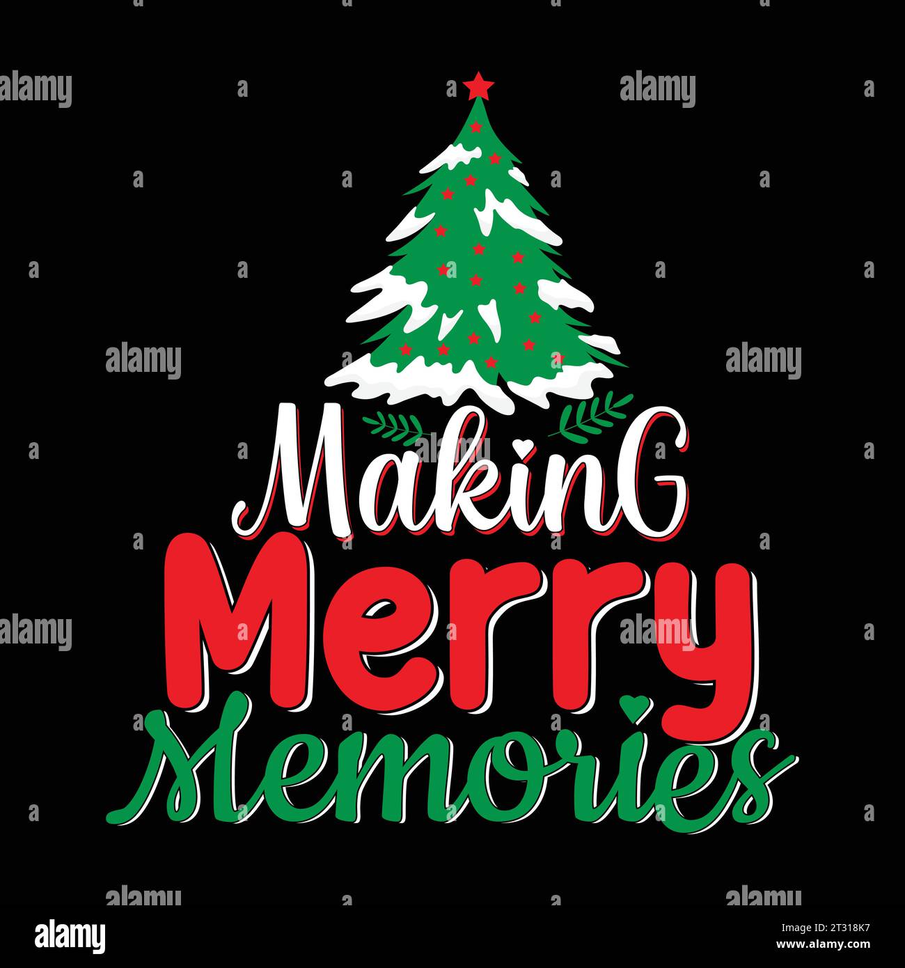 Joyeux Noël Magic Tshirt Design avec typographie de lettrage festive Illustration de Vecteur