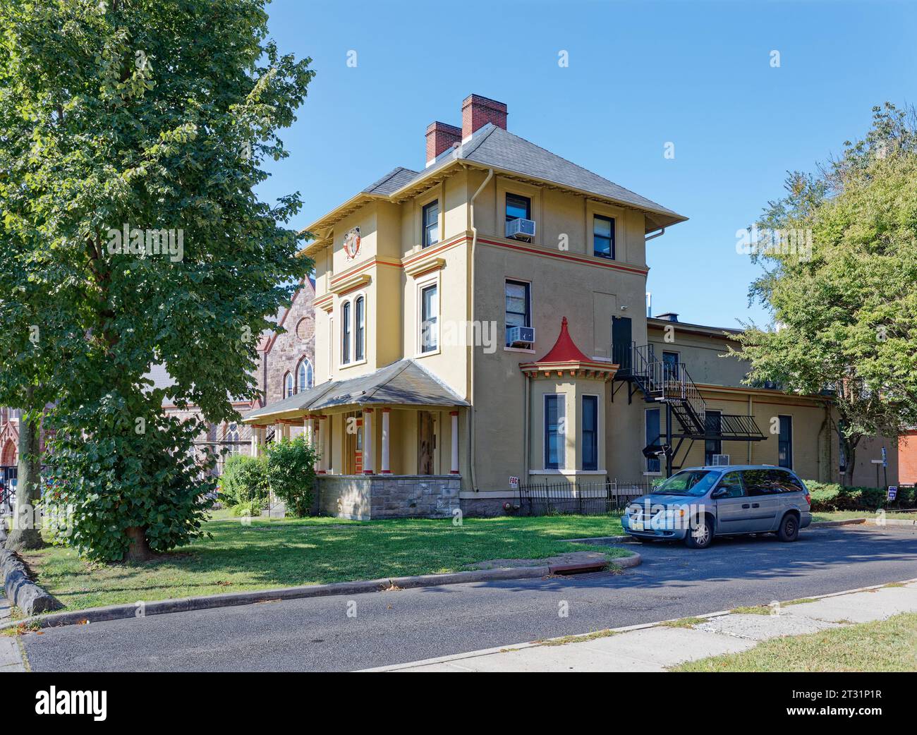 Ewing et Carroll, Trenton : Clinton House, 21 North Clinton Avenue, fait partie du quartier historique d'Ewing-Carroll. Banque D'Images