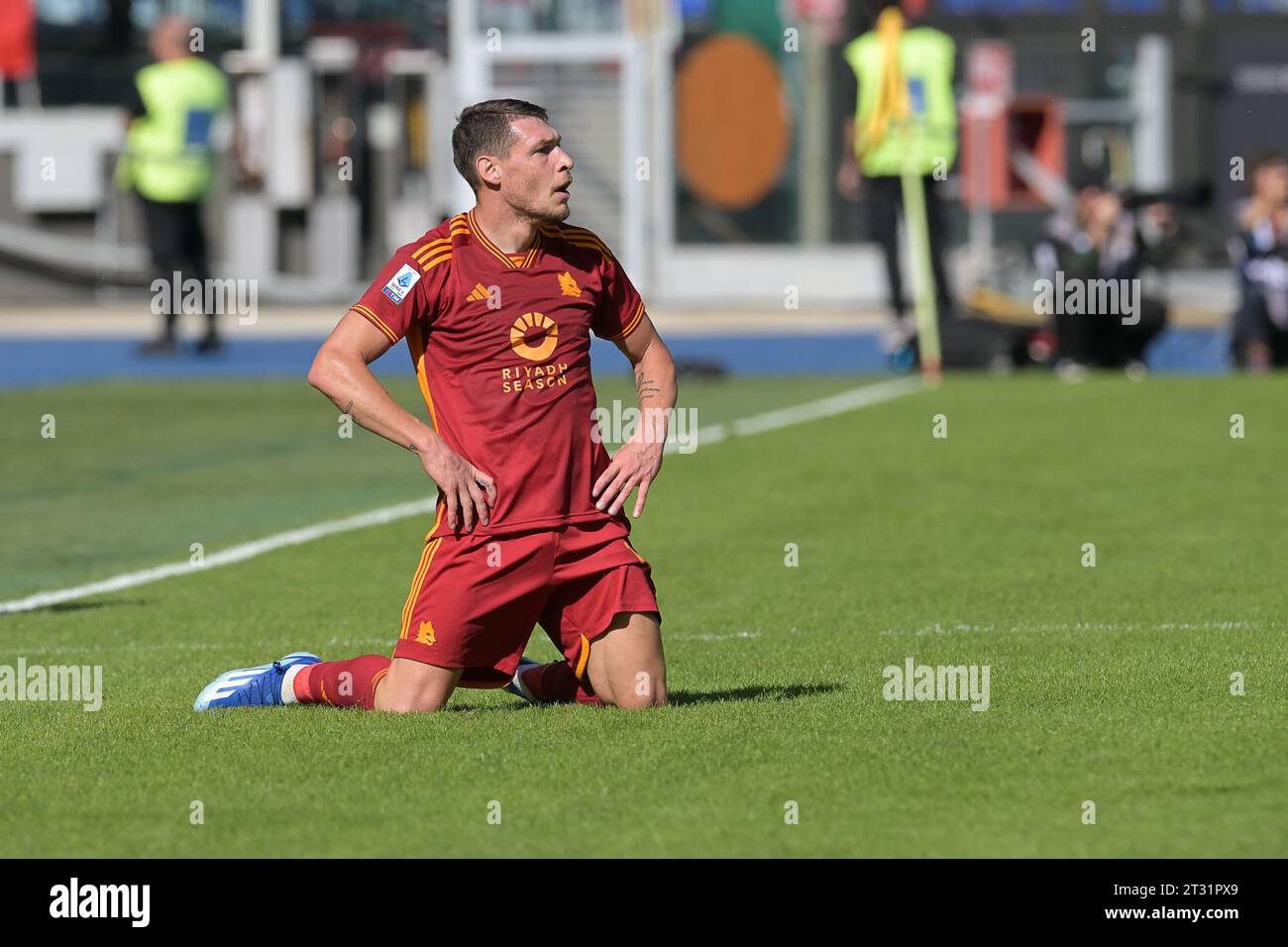 Rome, Italie, 22 octobre 2023 Andrea Belotti de L'AS Roma au Roma vs Monza Serie A football Match Credit:Roberto Ramaccia/Alamy Live News Banque D'Images