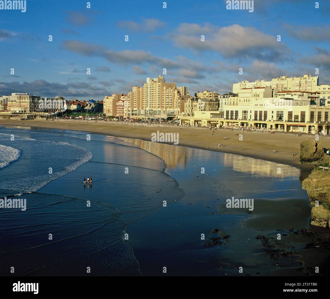 France. Pyrénées-Atlantiques. Biarritz. Propriétés de plage et de bord de mer. Banque D'Images