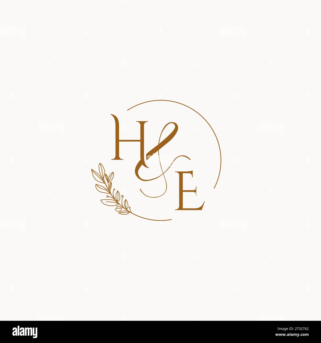 IL a initial des idées de conception de logo de monogramme de mariage Illustration de Vecteur