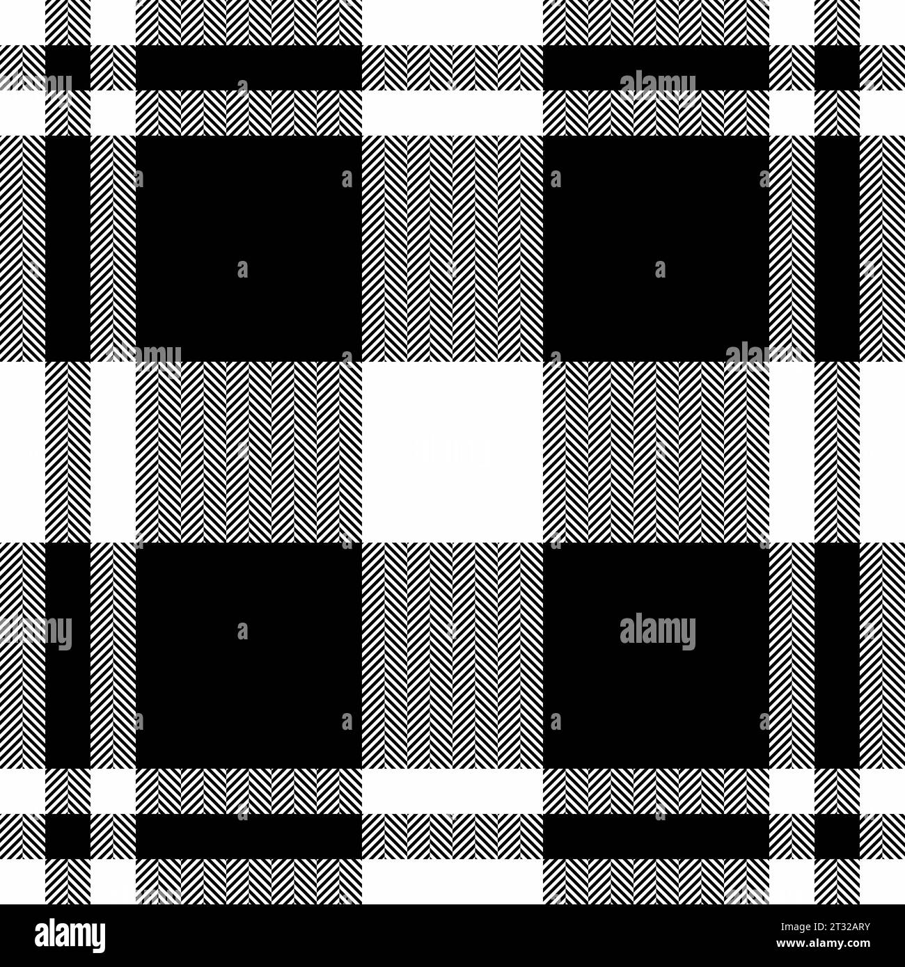 Fond textile vecteur de texture de tissu tartan avec un motif carreaux sans couture dans des couleurs blanches et noires. Illustration de Vecteur