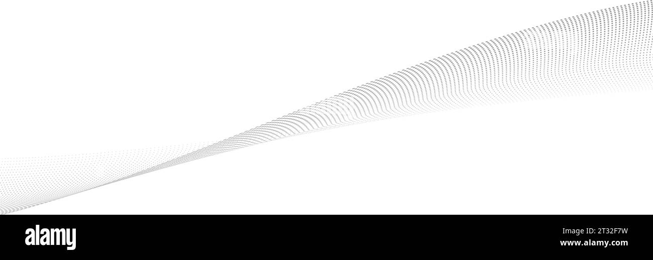 Fond abstrait de technologie géométrique. Courbe ou vague en pointillés. Illustration de Vecteur