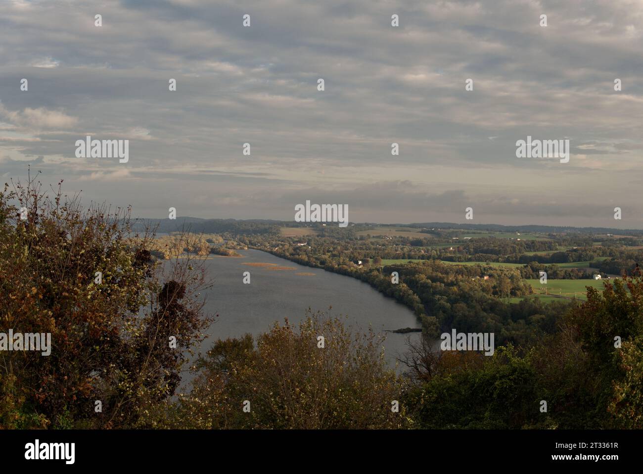 Susquehanna River de Pennsylvanie depuis le Turkey Hill Overlook Banque D'Images