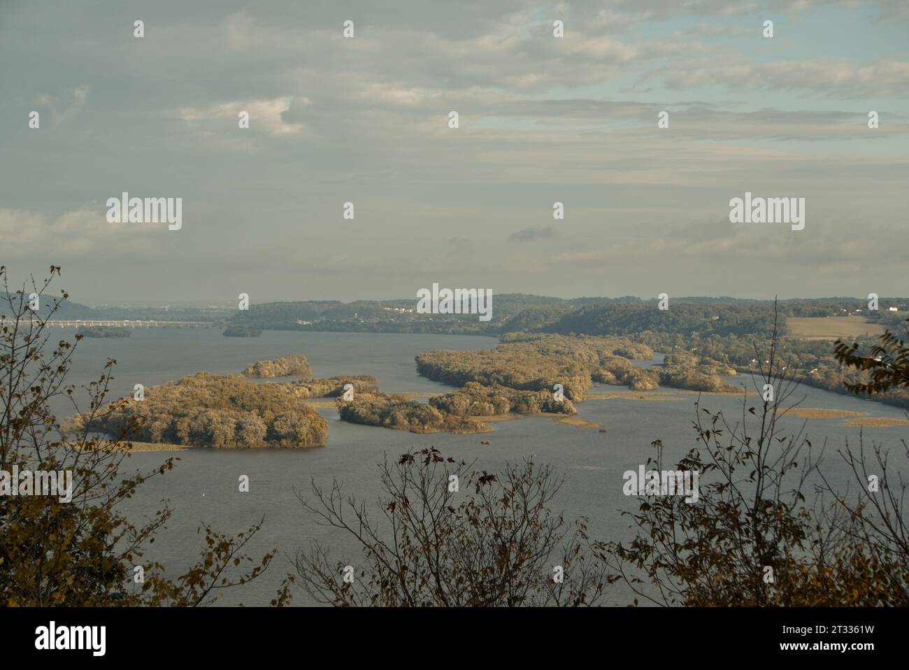 Susquehanna River de Pennsylvanie depuis le Turkey Hill Overlook Banque D'Images