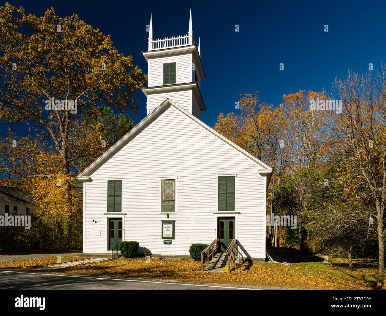 L'Église baptiste du sud Fortuna   Newfane, Vermont, Etats-Unis Banque D'Images