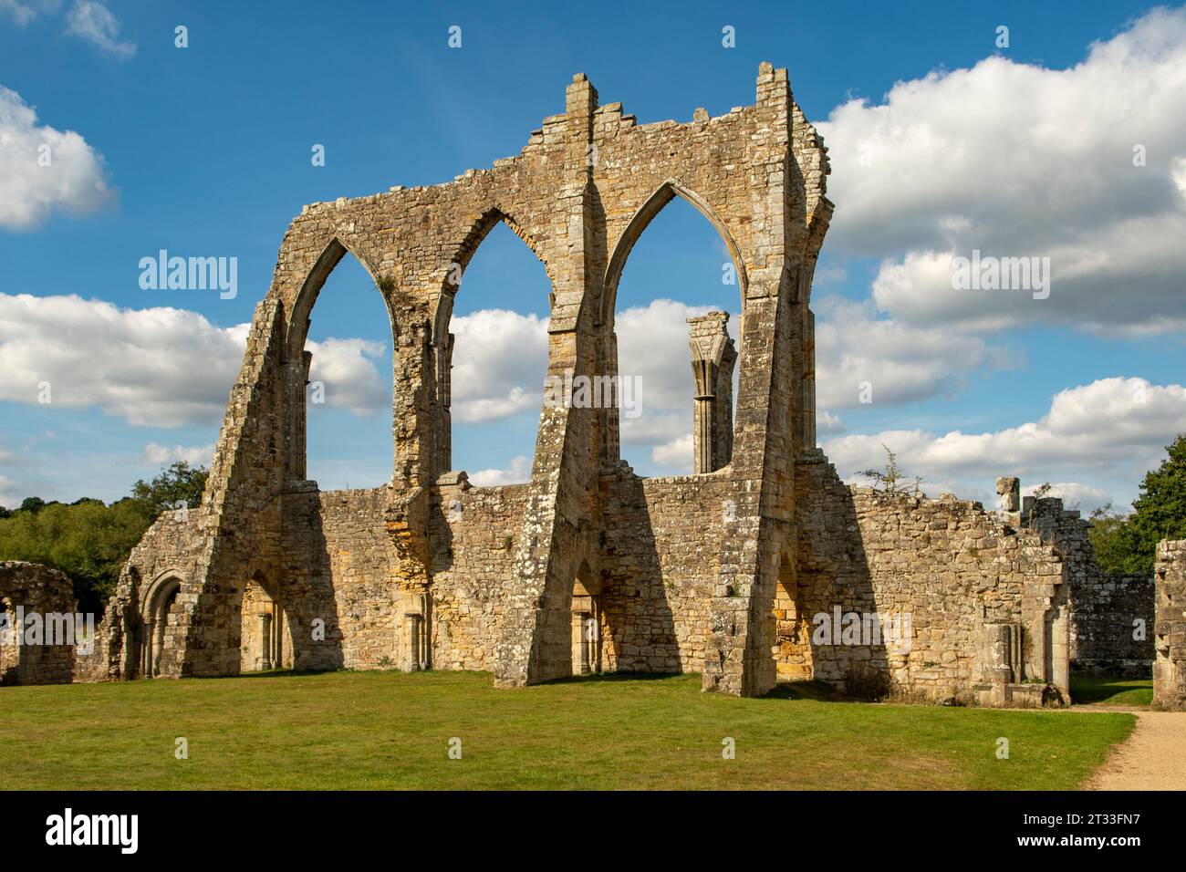 Ruines de Bayham Old Abbey, Tunbridge Wells, Kent, Angleterre Banque D'Images