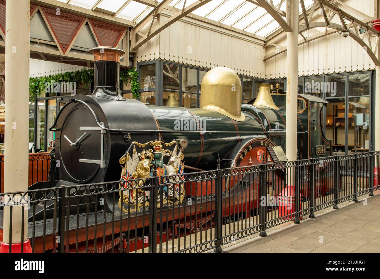 The Queen Locomotive, Windsor Station, Windsor, Berkshire, Angleterre Banque D'Images
