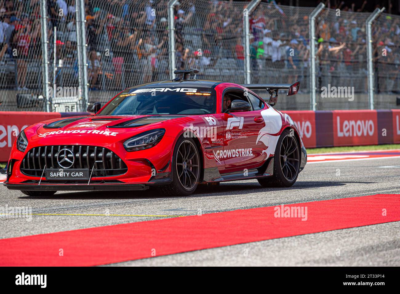 Voiture de sécurité - Mercedes AMG GT Black Series pendant la course du dimanche de FORMULE 1 LENOVO UNITED STATES GRAND PRIX 2023 - Oct19 à Oct22 2023 circuit des Amériques, Austin, Texas, USA Banque D'Images