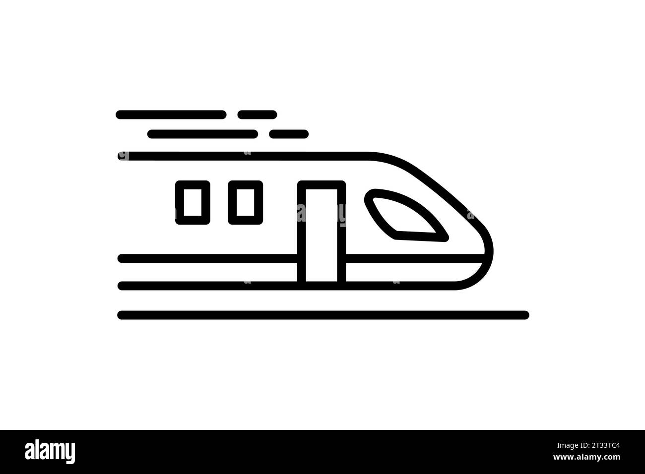 icône train à grande vitesse. icône relative à la vitesse, au transport. convient pour le site web, l'application, les interfaces utilisateur, imprimable, etc Style d'icône de ligne. Vecteur simple d Illustration de Vecteur