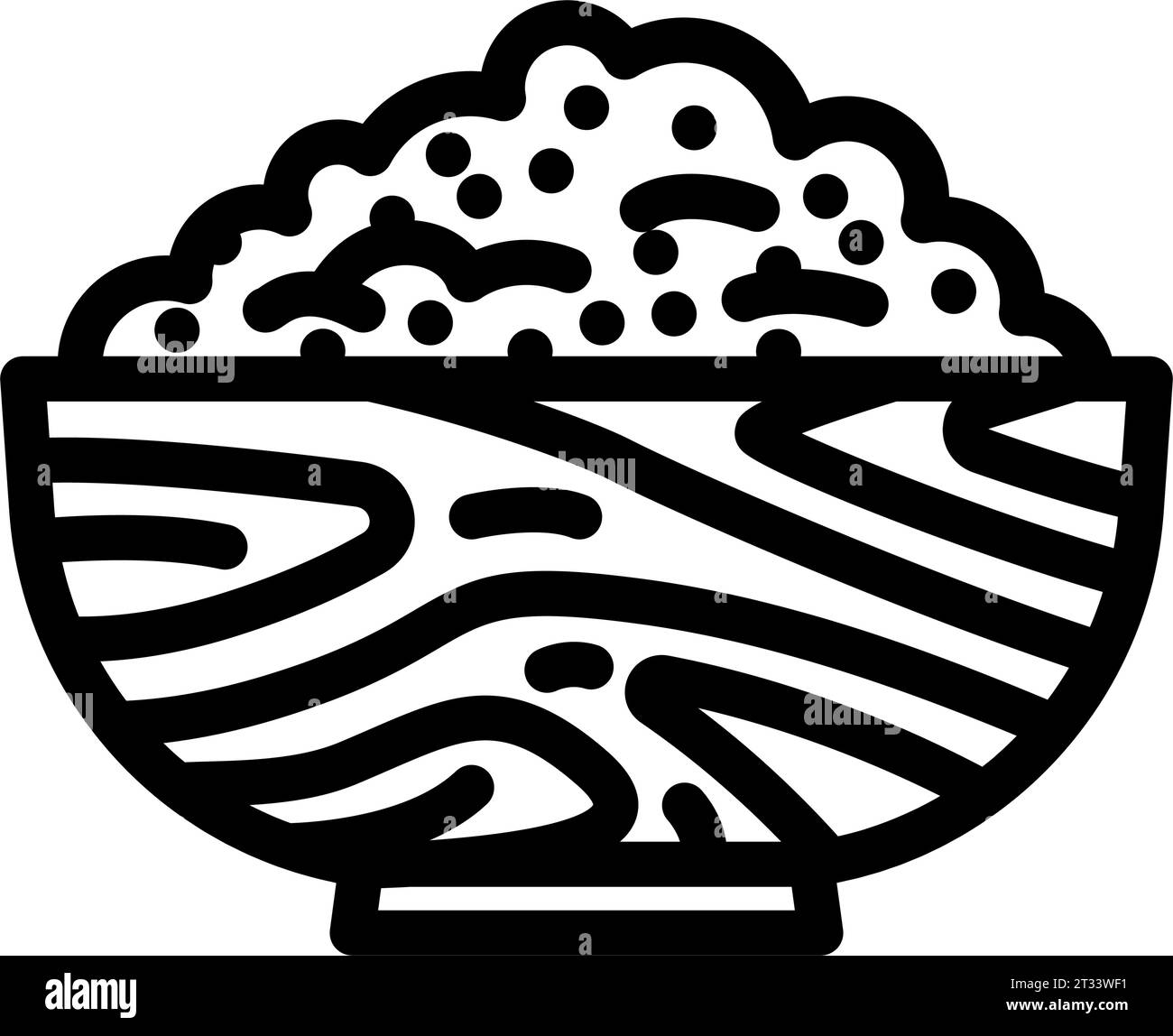 illustration vectorielle de l'icône de la ligne de grain d'orge de la benne Illustration de Vecteur