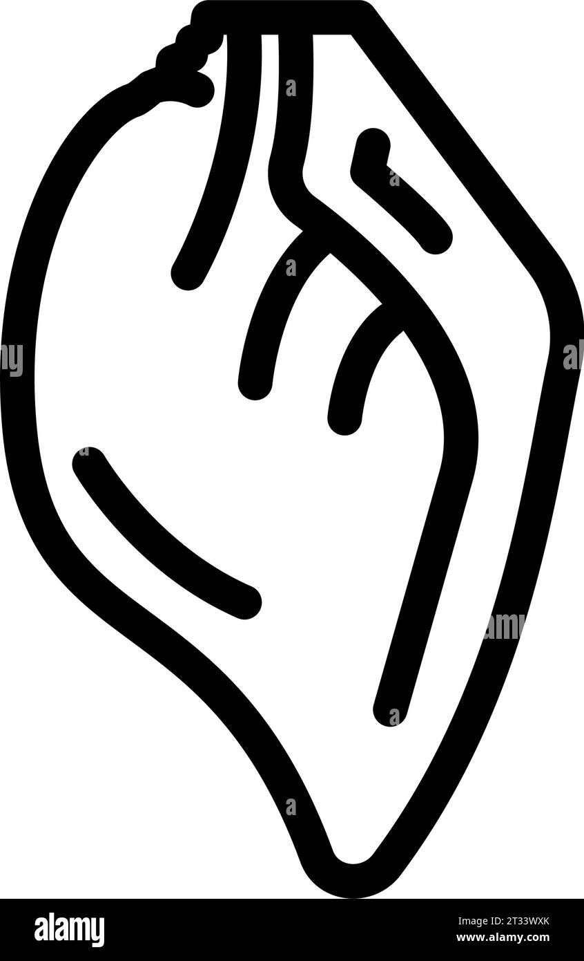 illustration vectorielle d'icône de ligne d'animal de cochon d'oreille Illustration de Vecteur