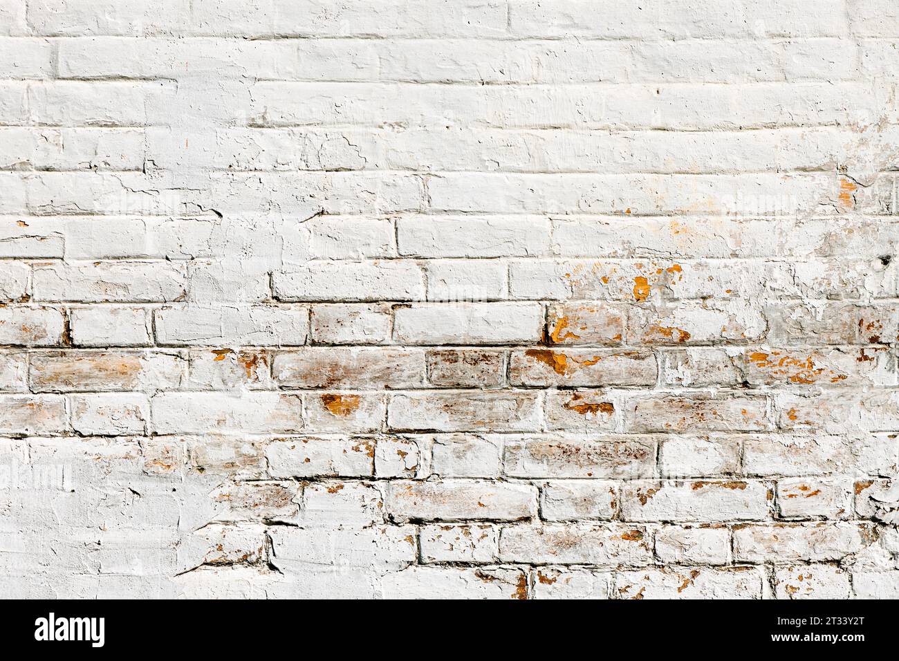 Fond de mur de brique blanc. Vieille texture grungy brickwall comme espace de copie de conception ou arrière-plan ou motif. Banque D'Images