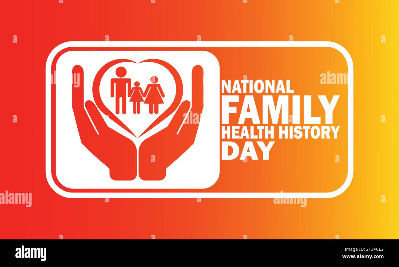 Journée nationale d'histoire de la santé familiale. Illustration vectorielle adaptée pour carte de voeux, affiche et bannière Illustration de Vecteur