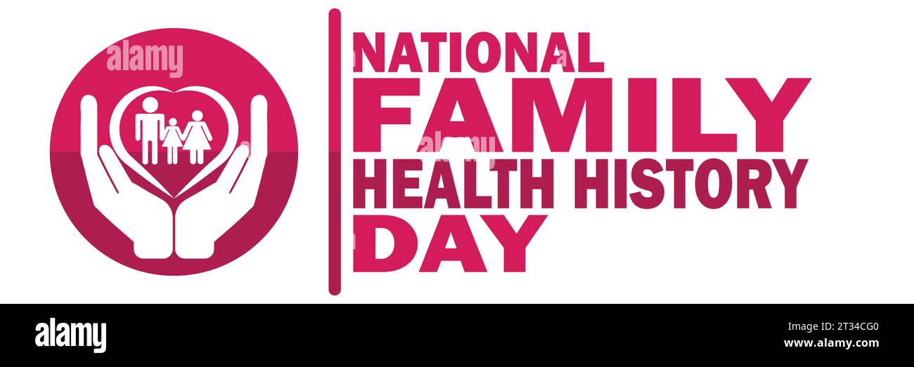 Journée nationale d'histoire de la santé familiale. Concept de vacances. Modèle pour arrière-plan, bannière, carte, affiche avec inscription de texte. Illustration vectorielle. Illustration de Vecteur