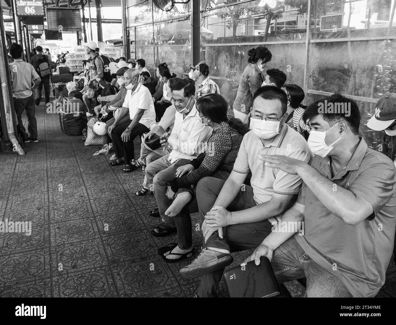 Vietnam, Saigon, gare routière Banque D'Images