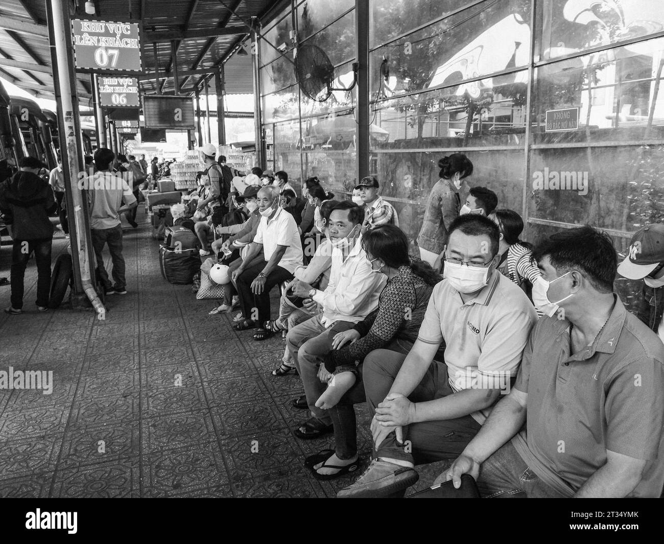 Vietnam, Saigon, gare routière Banque D'Images