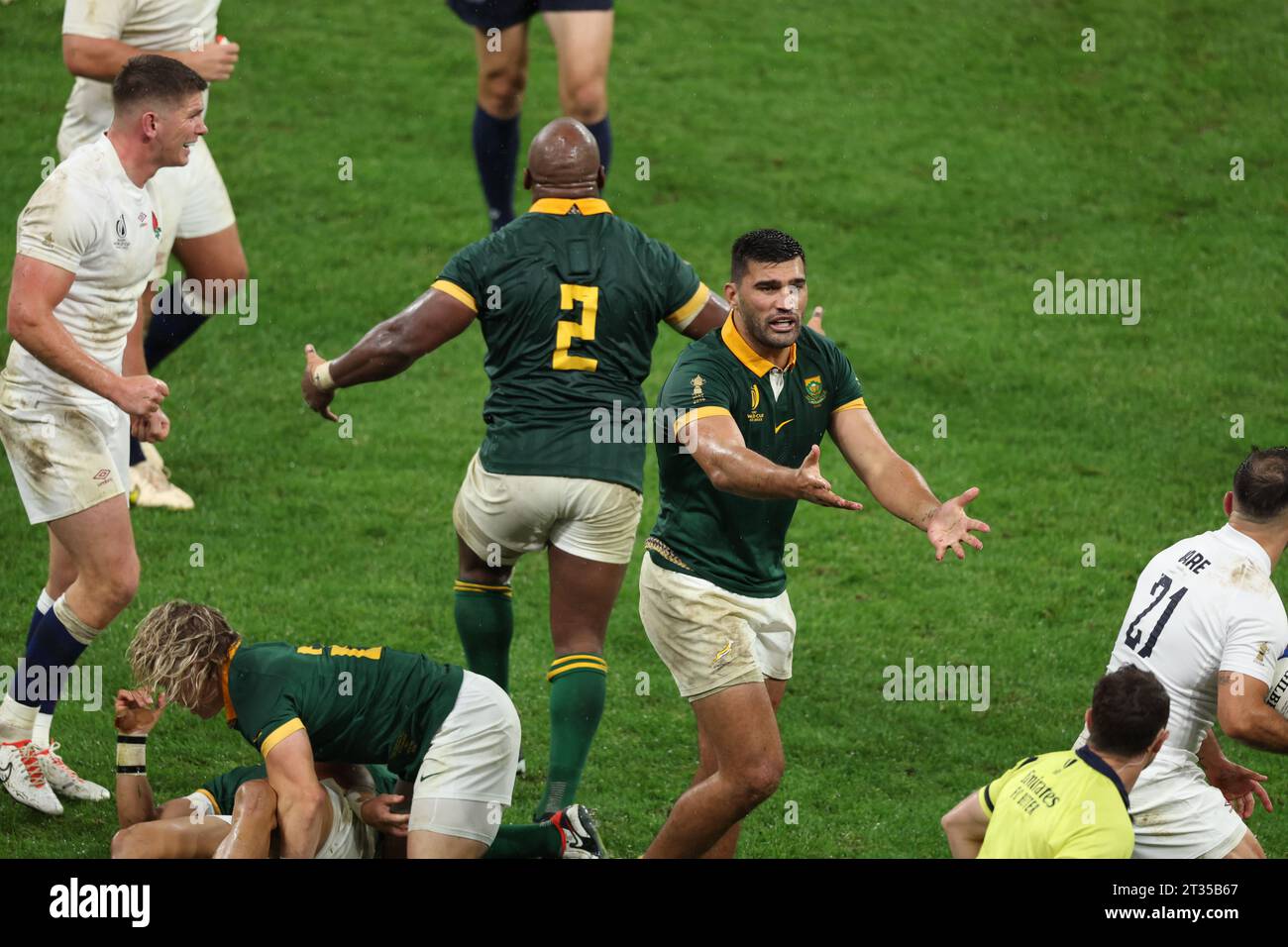Saint Denis, France. 21 octobre 2023. Demi-finale entre l'Angleterre et l'Afrique du Sud de la coupe du monde de Rugby 2023 crédit : Mickael Chavet/Alamy Live News Banque D'Images