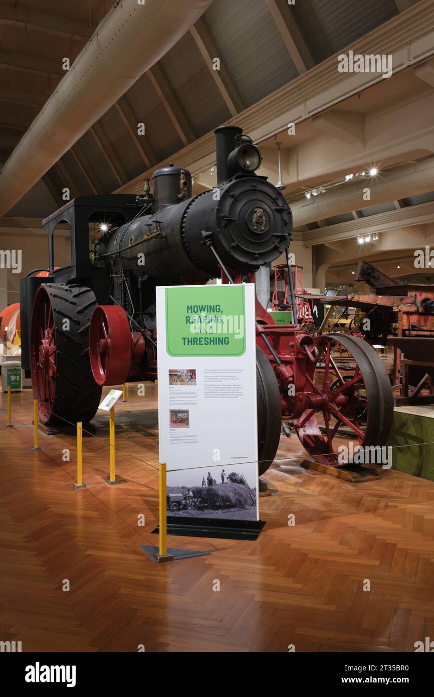 Moteur de traction Avery Steam, ca. 1916, exposé au musée Henry Ford Banque D'Images