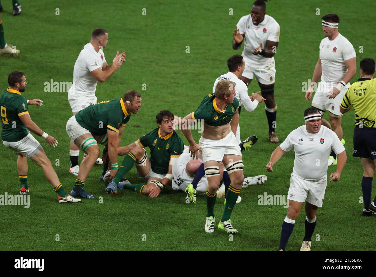 Saint Denis, France. 21 octobre 2023. Demi-finale entre l'Angleterre et l'Afrique du Sud de la coupe du monde de Rugby 2023 crédit : Mickael Chavet/Alamy Live News Banque D'Images