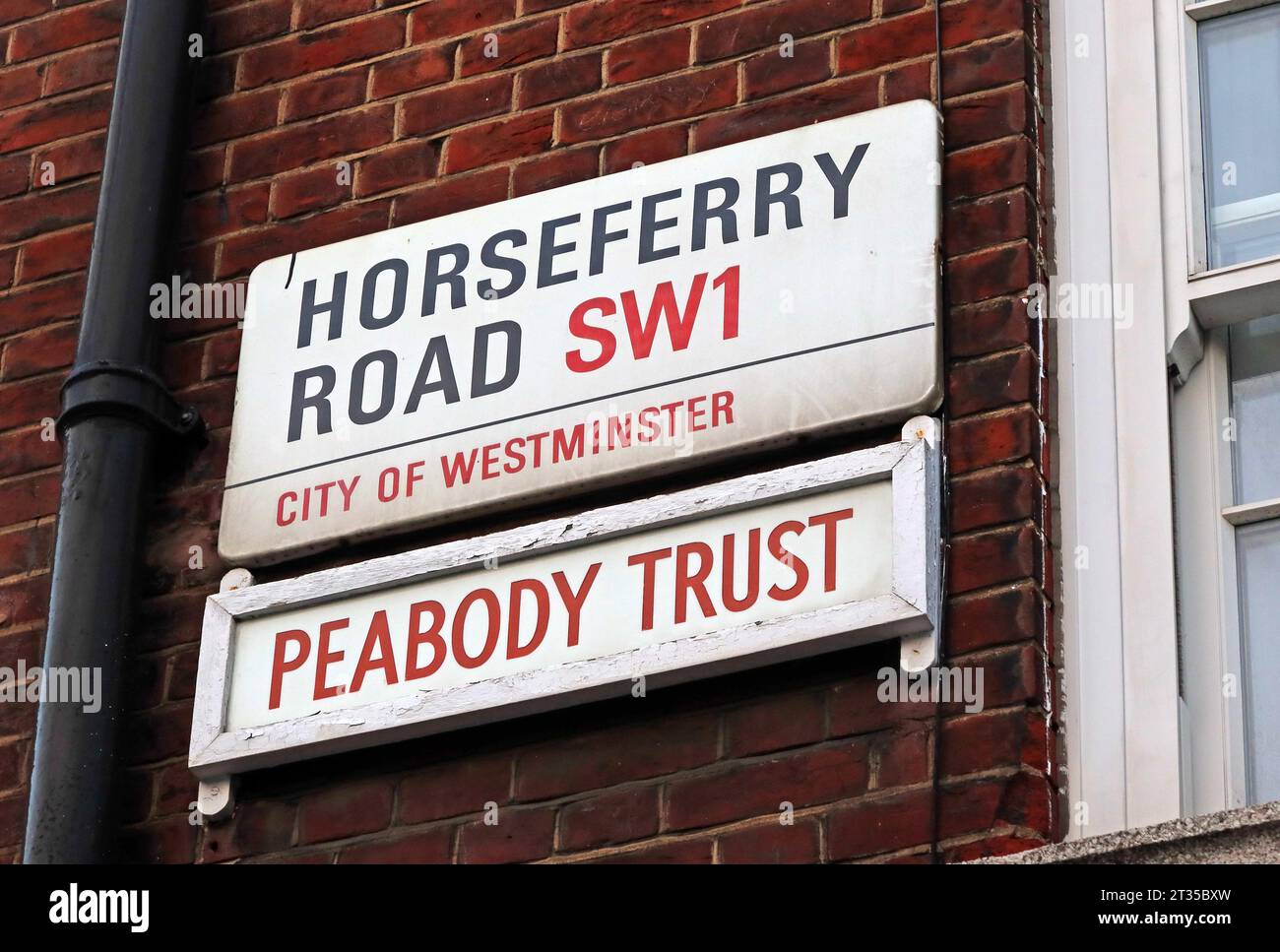 La propriété du Peabody Trust, Horseferry RO, Westminster, Londres, Angleterre, ROYAUME-UNI, SW1P 2EH Banque D'Images